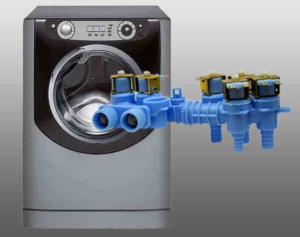 energy efficient water valves used in a front-loading washing machine