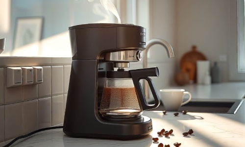 a coffee percolator with a Robertshaw water valve brews